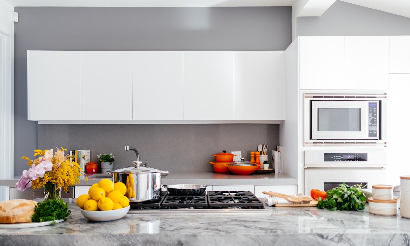 Clean short-let kitchen